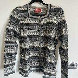 Gray and Light Blue Oleana Cardigan